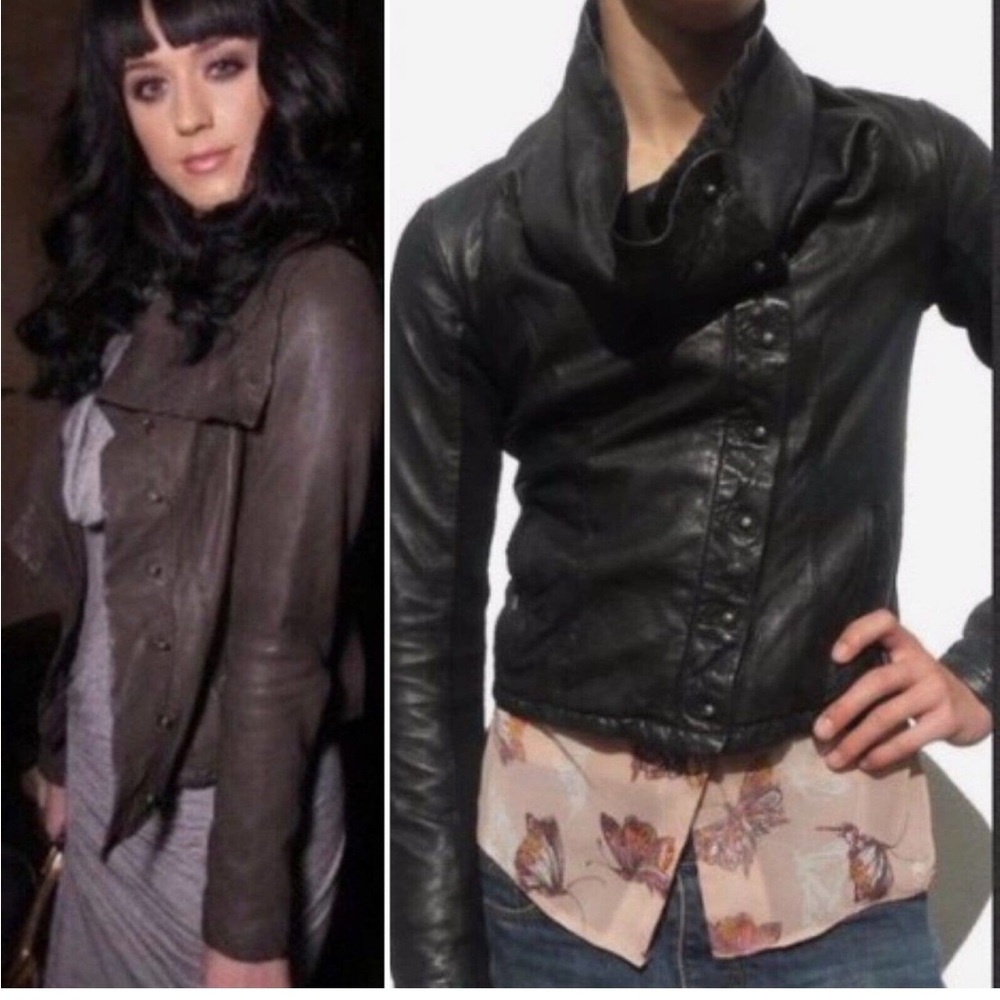 Black leather jacket
